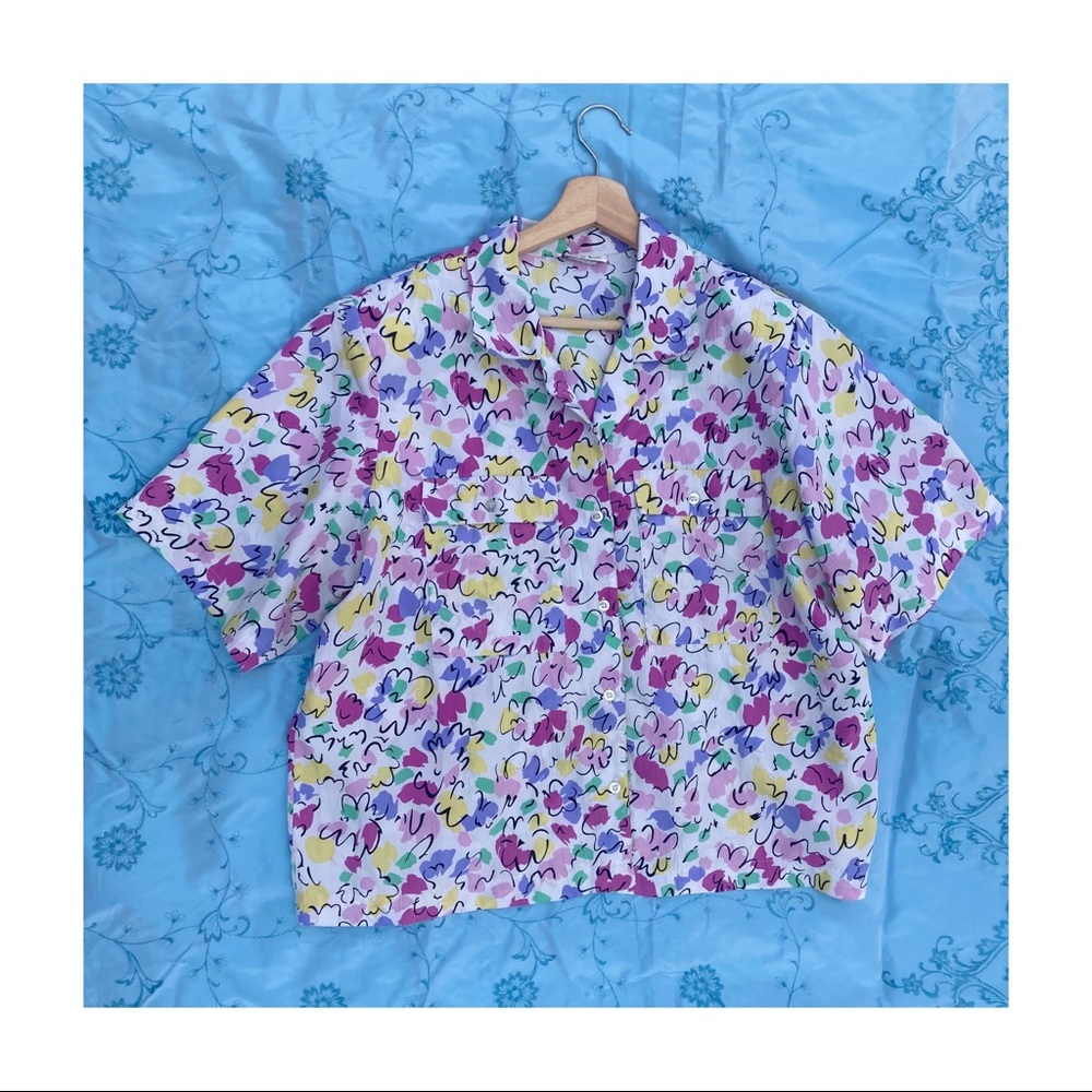 SALE Vintage Flower Blouse